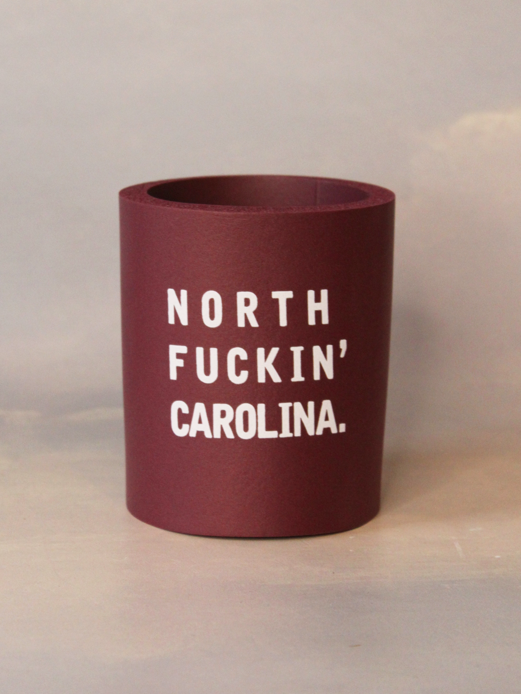 North F*ckin' Carolina Foam Koozie: Burgundy