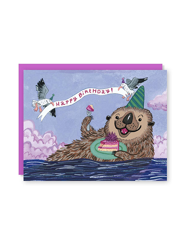Otter Birthday Card
