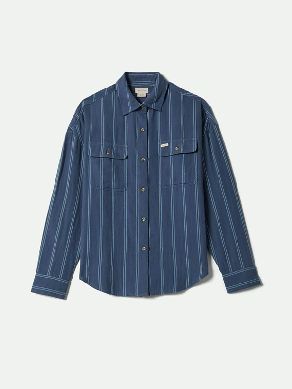 Wandering Overshirt: Berring Sea/White (FINAL SALE)