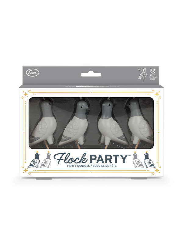 Flock Party Pigeon Candles: Set of 4