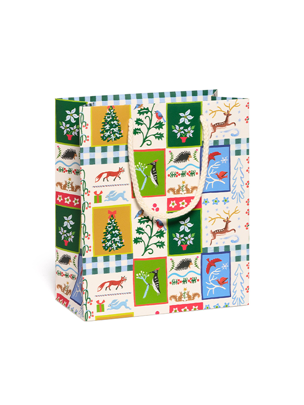Patchwork Christmas Gift Bag: Medium