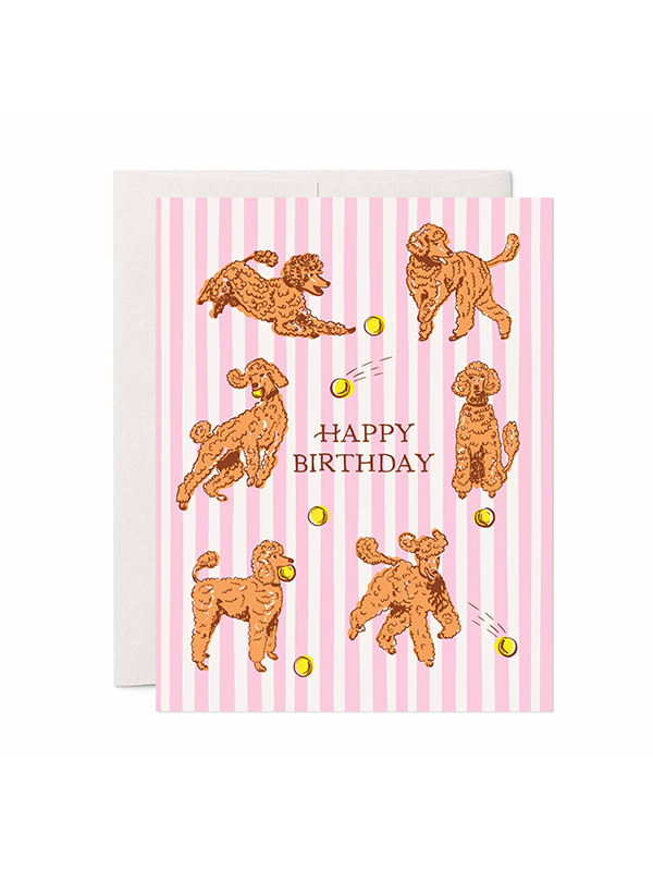 Birthday Poodles Card