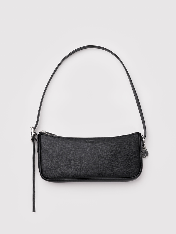 Recycled Leather Pochette: Black