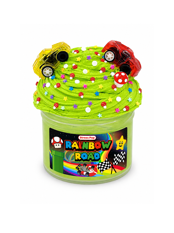Rainbow Road Race Car Slime