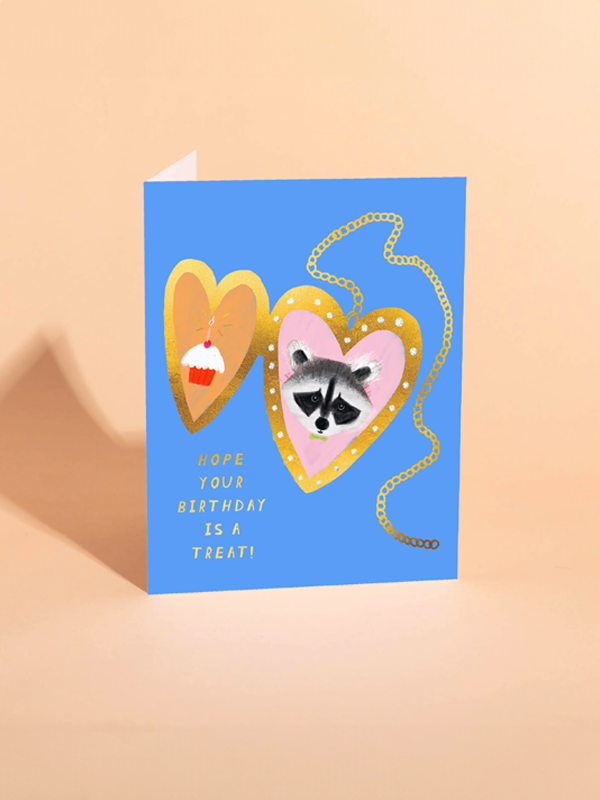Raccoon Pal Birthday Card