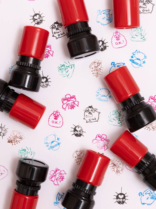 Self-Inking Rubber Stamp: Assorted