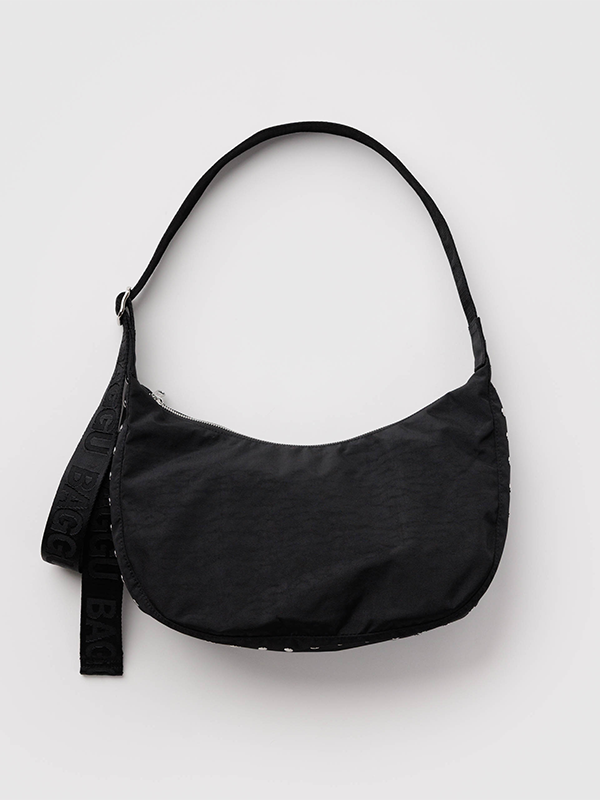 Medium Nylon Crescent Bag: Studs
