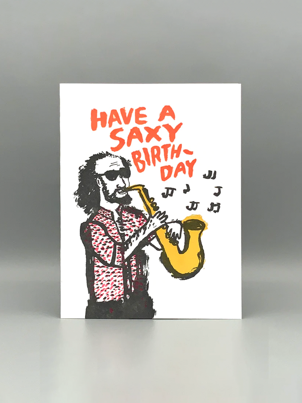 Saxy Birthday Card