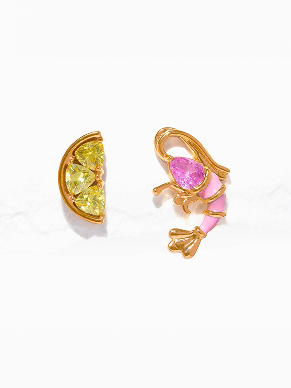 Shrimp Cocktail Studs: Gold