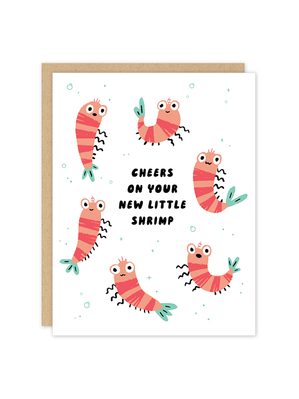 Baby Shrimp Expecting Pregnancy Card