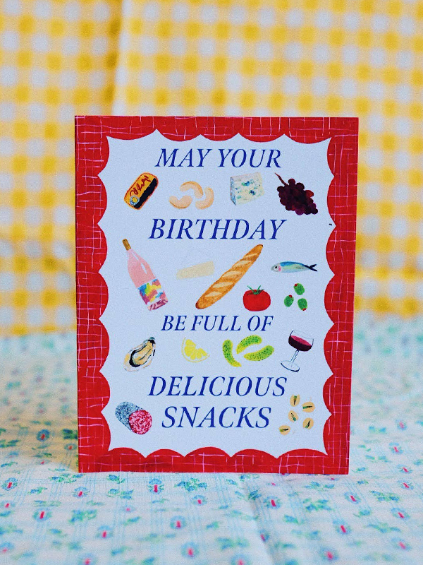 Delicious Snacks Birthday Card