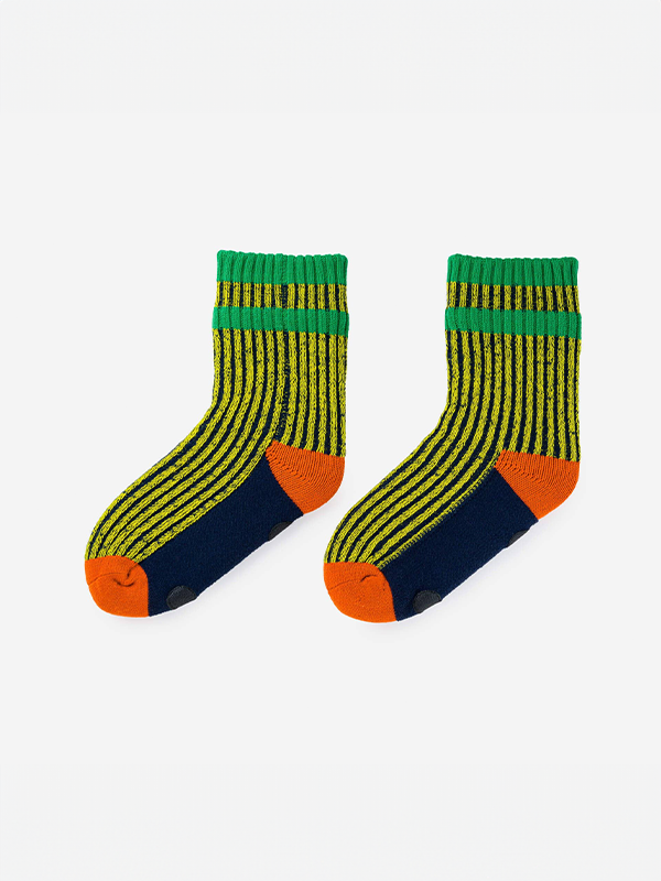 Gym House Socks: Yellow Navy