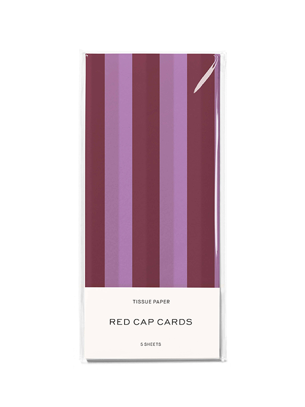 Eggplant and Lilac Stripes Tissue Paper