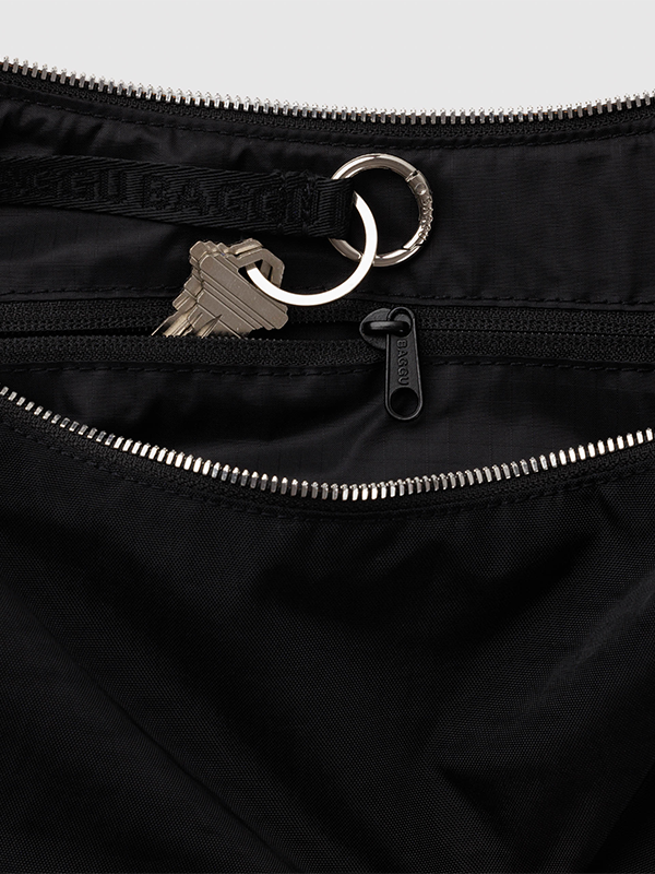 Medium Nylon Crescent Bag: Studs