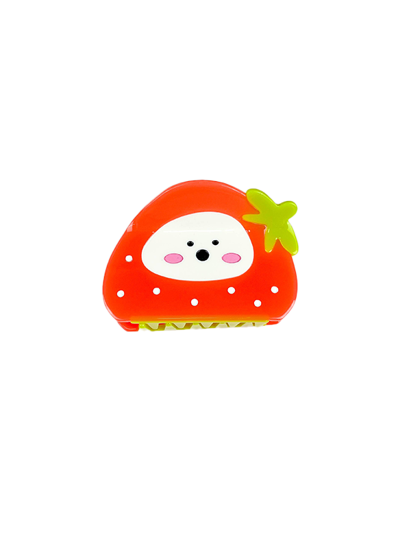 Cartoon Strawberry Rice Ball Hair Claw
