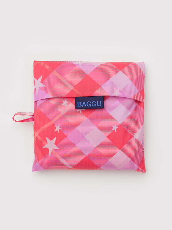 Big Baggu: Pink Star Plaid