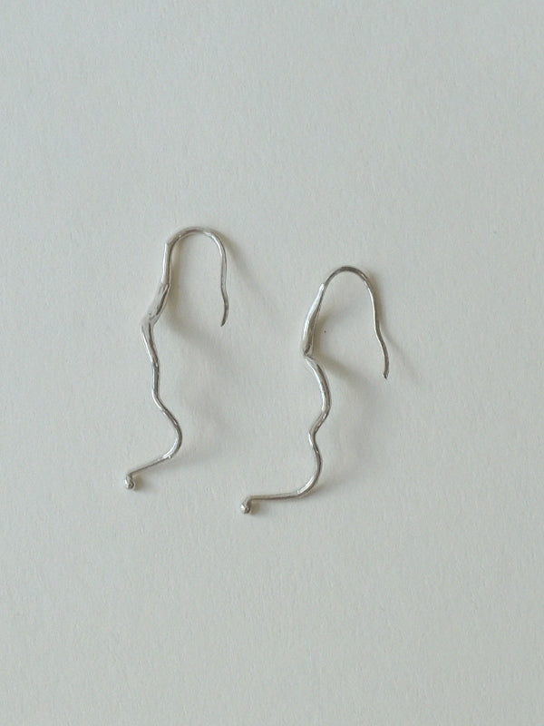 Line Study Earrings: Sterling Silver