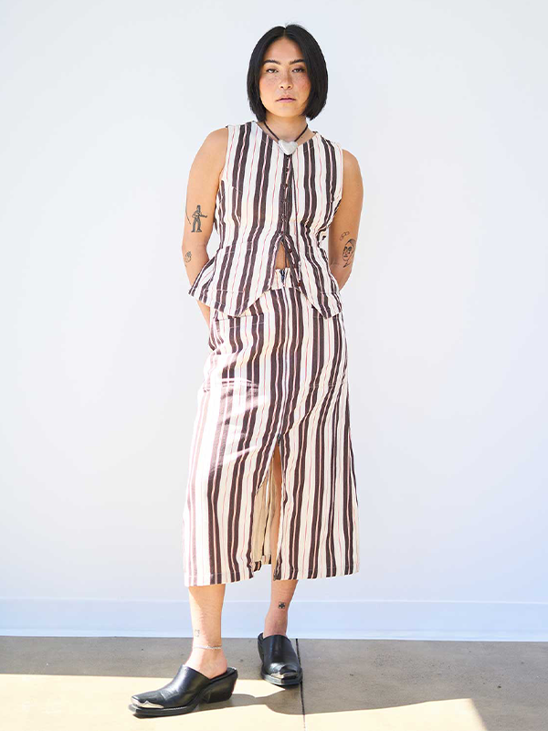 Noble Adult Utility Skirt: Stripe (FINAL SALE)