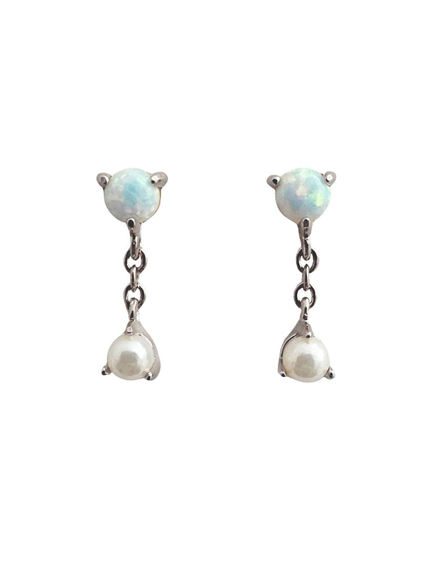 Cosmic Chain Studs: Silver