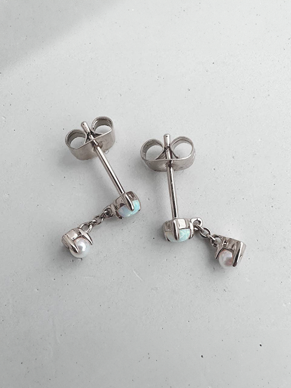 Cosmic Chain Studs: Silver