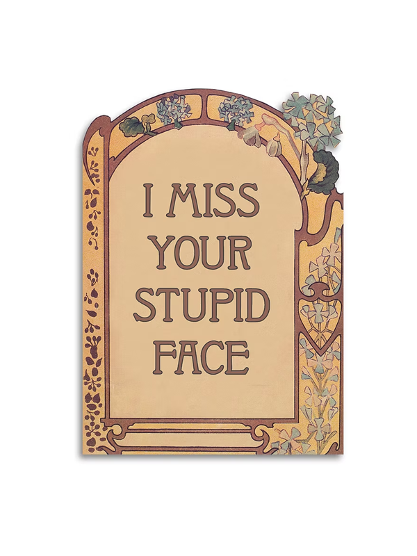 Miss Your Stupid Face Card