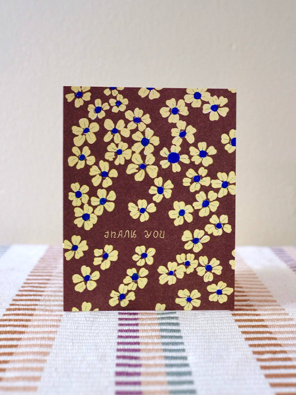 Thank You Yellow Flowers Card