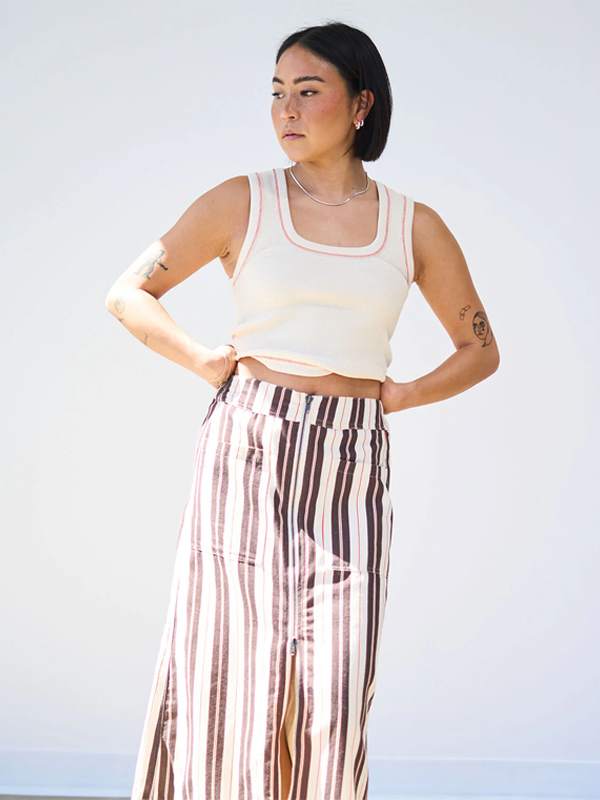 Noble Adult Utility Skirt: Stripe (FINAL SALE)