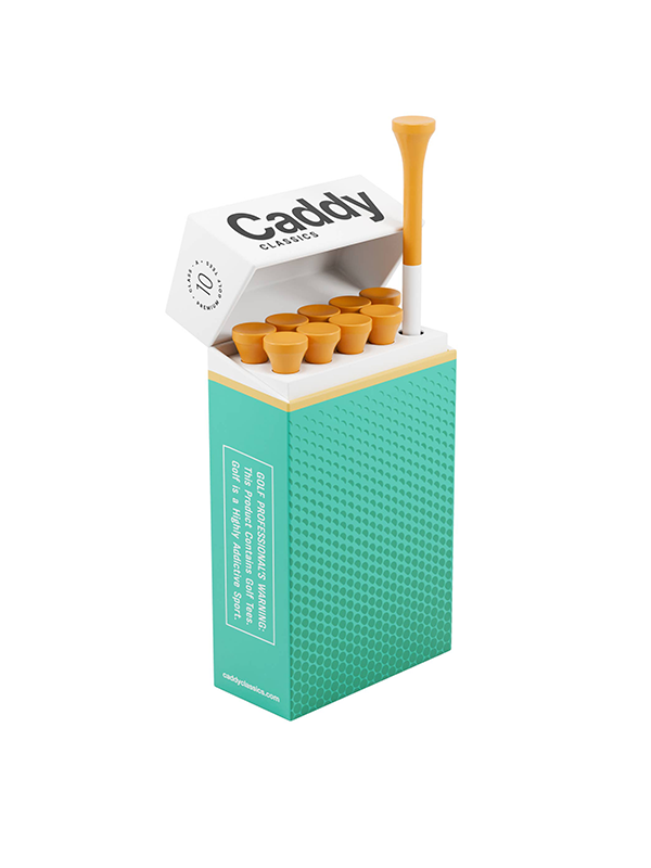 Cigarette Golf Tee Holder and Tees: Menthol