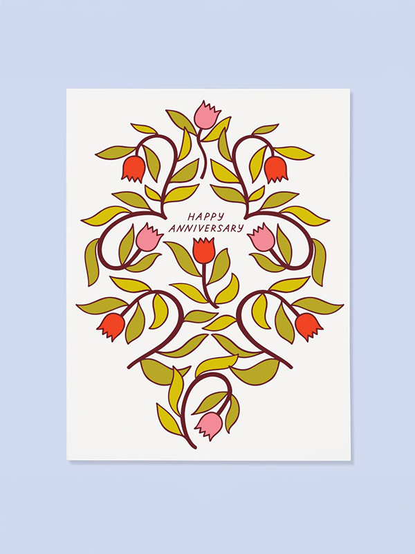Tulip Anniversary Card