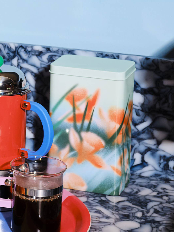Kitchen Storage Tin: Flowers