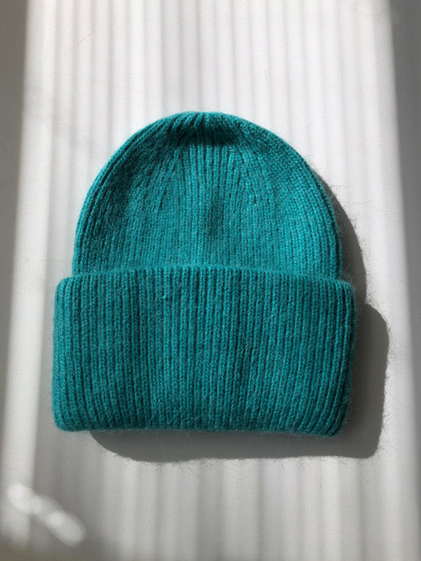 Royal Angora Beanie: Turquoise