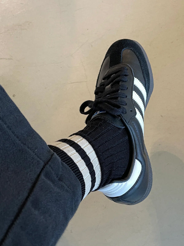 Her Socks: Varsity Black
