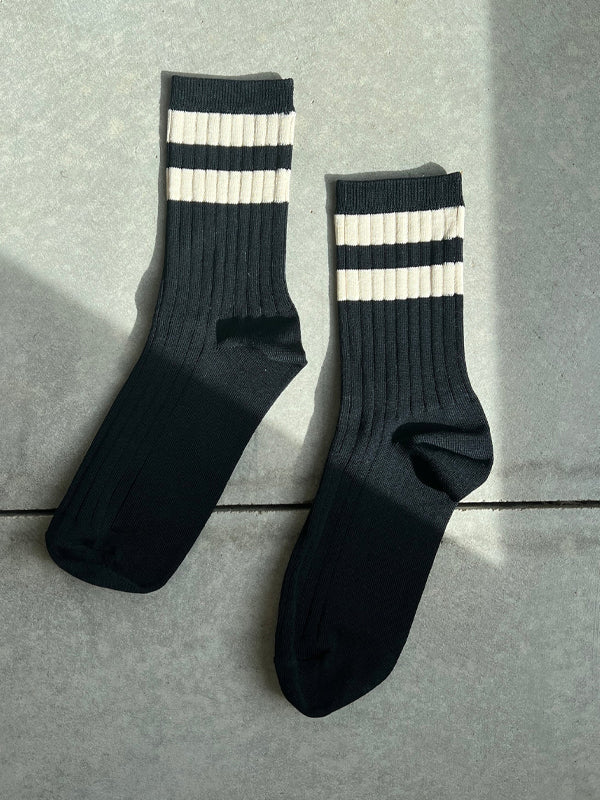 Her Socks: Varsity Black