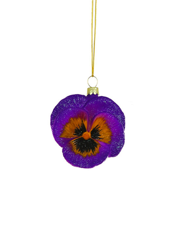 Pansy Ornament Dark Violet/Gold Edge of Urge