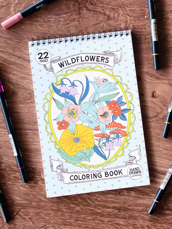 Wildflowers Coloring Book