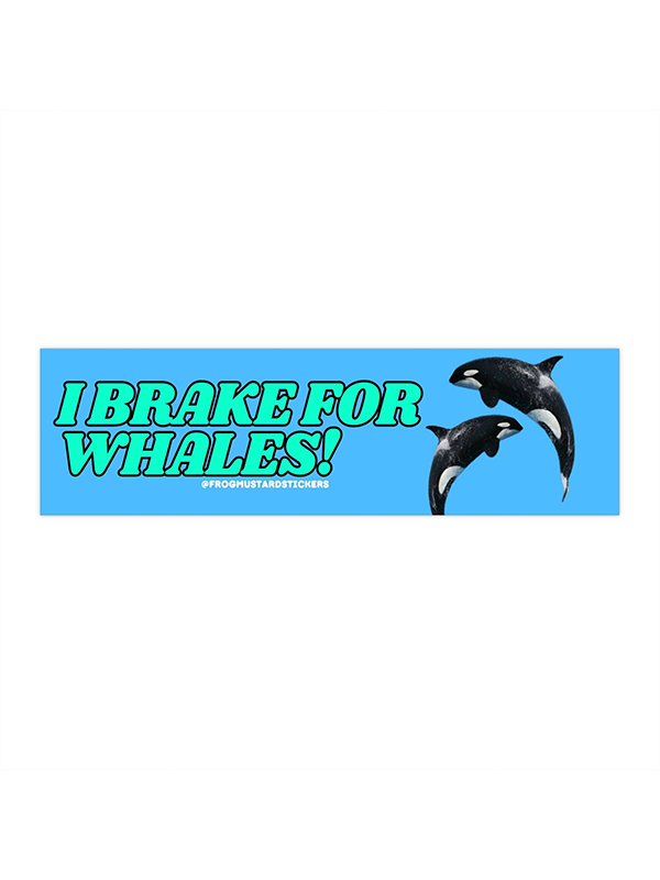 Bumper Sticker: I Brake for Whales
