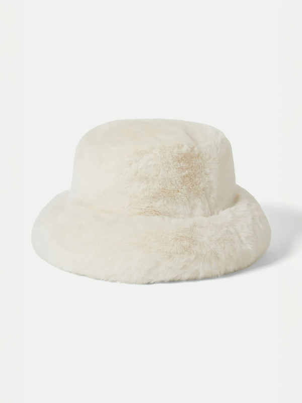 Dion Packable Winter Bucket Hat: Off White