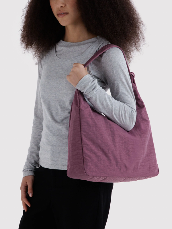 Nylon Shoulder Bag: Wild Plum