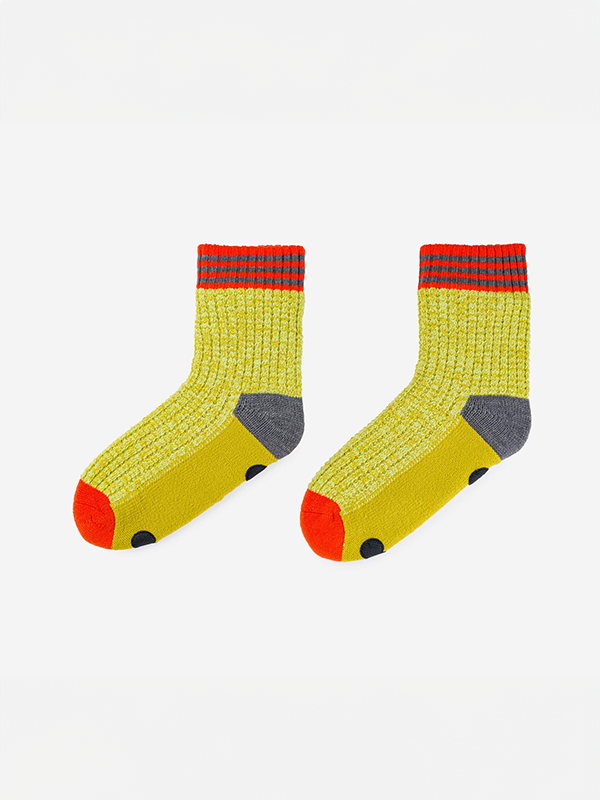 Varsity Knit House Socks: Golden Olive