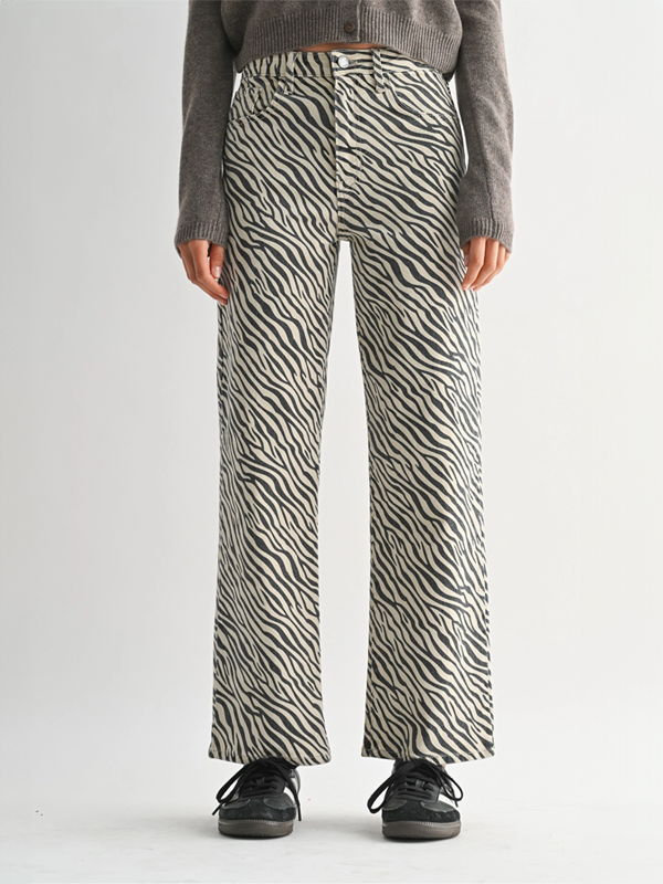 High Rise Vintage Straight Jean: Zebra (FINAL SALE)