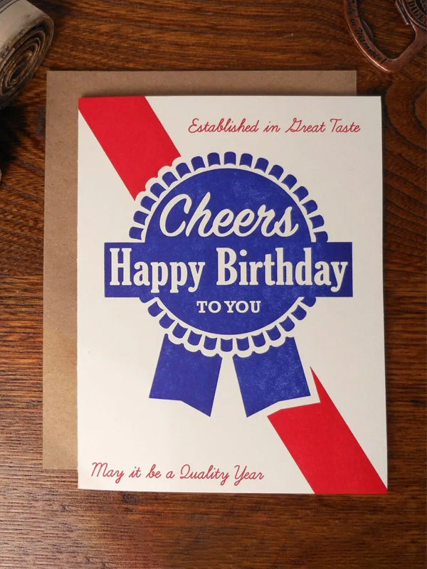 Blue Ribbon Birthday Card