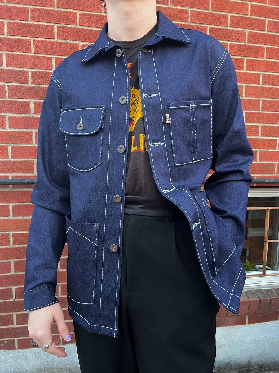 Lot 45LC – Rigid Indigo Denim Chore Coat – Unwashed… Made in Tennessee for  110 years, This unlined jacket is a go to for making M