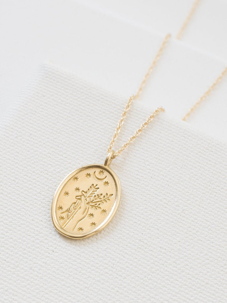 merewif diana necklace gold plate