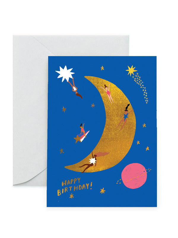 Moon Landing Birthday Card