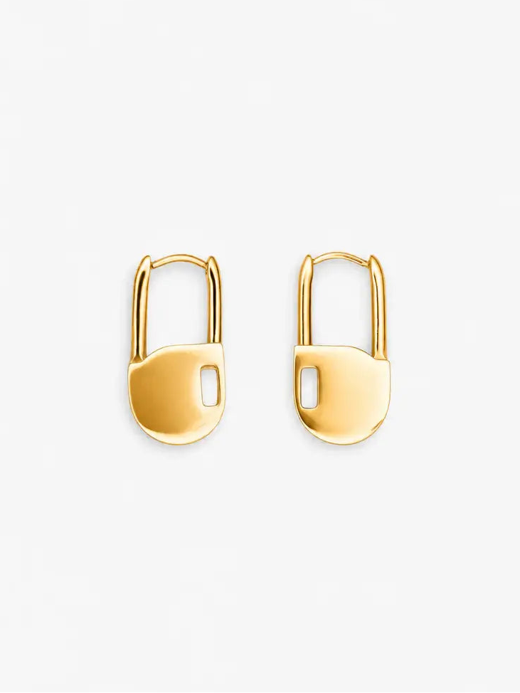 Stitch Marker Earrings: Gold