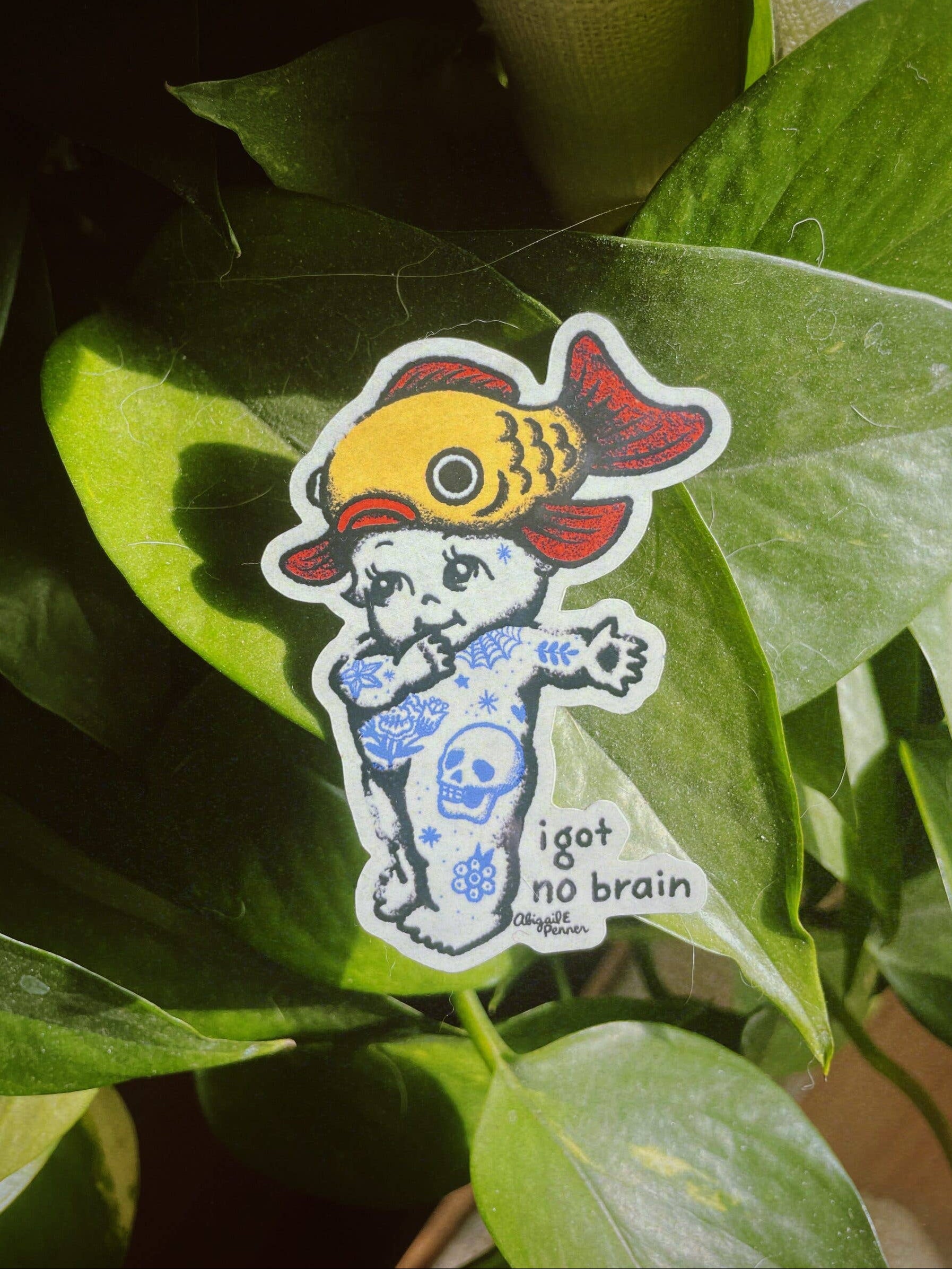 I Got No Brain Vinyl Sticker