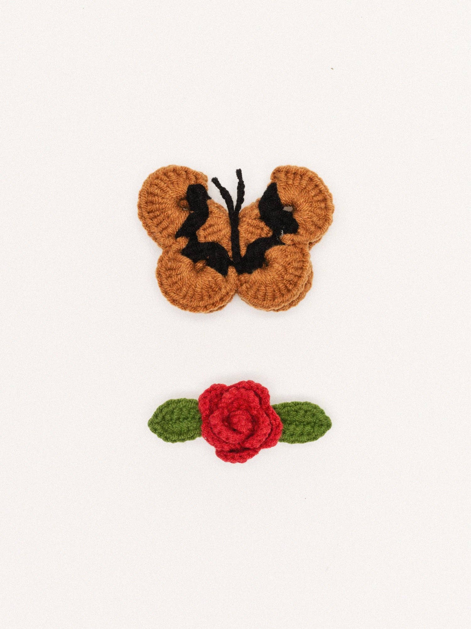 Butterfly Garden Crochet Hair Clips (Set of 2)