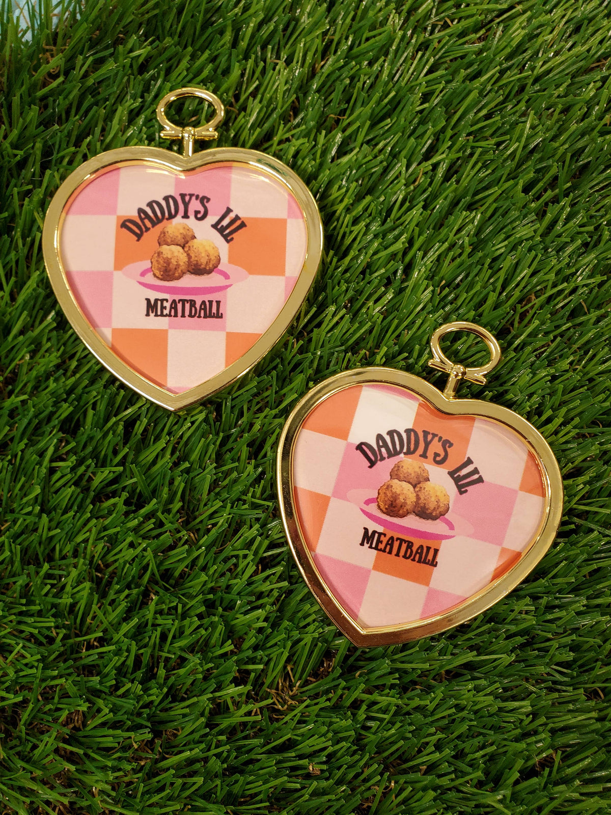 Daddy's Lil Meatball Heart Framed Print