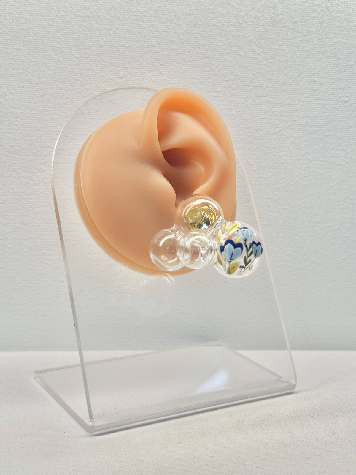 Blooming Bubble Earrings: Blue Lapis Tulips