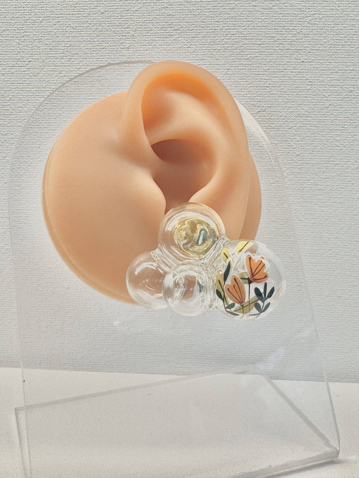 Blooming Bubble Earrings: Orange Star Lilies
